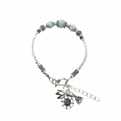 Pulseira Tailandesa com Pedras Larimar e Pingentes Espirituais na internet
