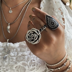 Anel Tailandes Gota Boho Ajustavel RB30 - Cantinho da Prata | Jóias | Pratas | Anéis