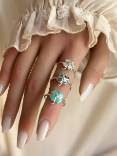 Anel Tailandes Trevo Turquesa na internet