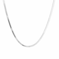 Corrente Laminada 40 cm Fio 2,5 mm Prata 925 - comprar online