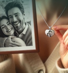 Colar FOTO Coração Personalizado em Prata 925 - comprar online