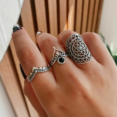 Anel Boho Mandala Oval CP4 - Cantinho da Prata | Jóias | Pratas | Anéis