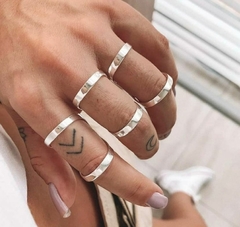Anel de Prata 2 aros ajustavel - comprar online