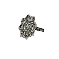 Anel De Prata Boho Mandala OM CP4 - comprar online