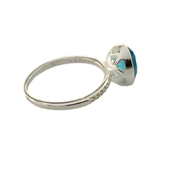 Anel de Prata Zirconia Azul Topazio na internet