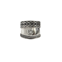 Anel Indiano Boho Cristal M746