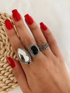 Anel de Prata Gota Boho - comprar online