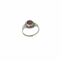 Anel Mini Pedra Rubi Lady