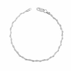 Pulseira de Prata Bolinhas Entrelaçadas - comprar online