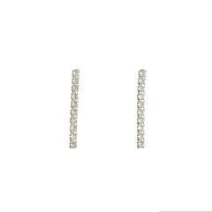 Brinco de Prata 10 Zirconias