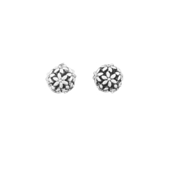 Brinco Tailandes Meia Bola Flores - comprar online