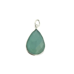Pingente Indiano Gota Calcedonia Lapidada - comprar online