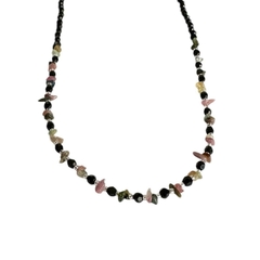 Colar Chocker Fios Turmalina e Onix - comprar online