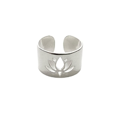 Falange de Prata Branca Flor de Lotus - comprar online