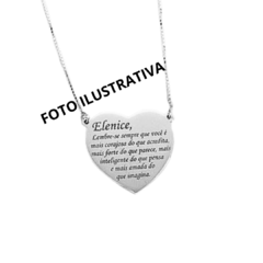 Colar Coração Personalizado - Cantinho da Prata | Jóias | Pratas | Anéis