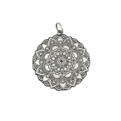 Pingente de Prata Laser Mandala D007