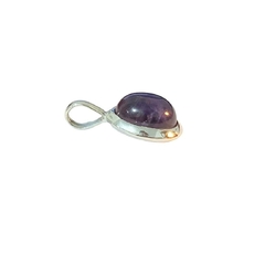 Pìngente de Prata Oval Ametista - comprar online