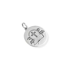 Pingente Medalha Biblia e Ramos - comprar online