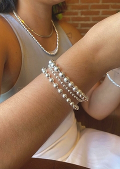Pulseira de Prata Bolas 3,5mm Pino na internet