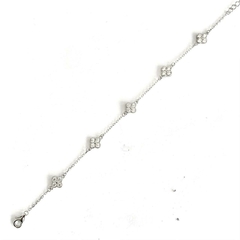 Pulseira de Prata Trevo Van 5 Motivos