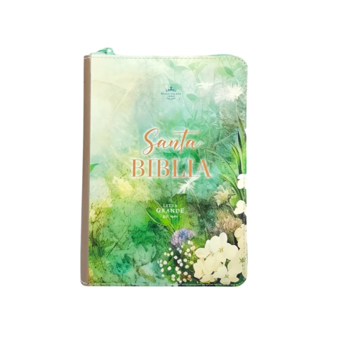 Biblia Mediana Letra Grande - Verde Primaveral Simil Piel (RVR 1960) - comprar online