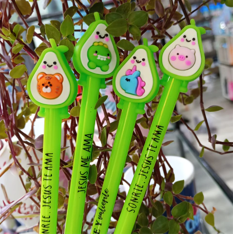 Birome Decorada Caja x12 - Palta (Tinta Azul)