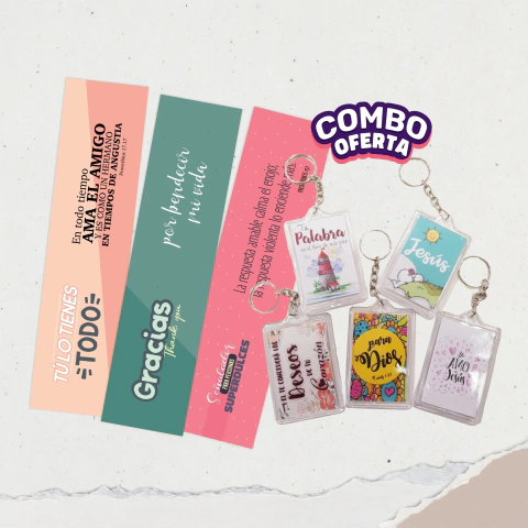 Señalador Imantado Wow + Llavero Acrílico (Combo)