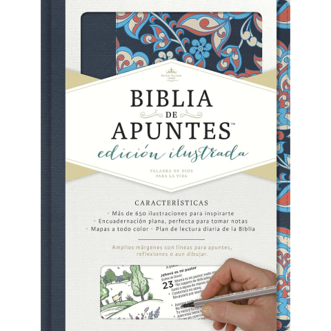 Biblia de Apuntes Edición Ilustrada - Rosa & Azul Tela (RVR 1960) - comprar online