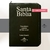 Portada de la Biblia Reina Valera 1960 con letra grande, mostrando el título "Santa Biblia", incluyendo concordancia y palabras de Jesús en rojo, con un cierre negro.