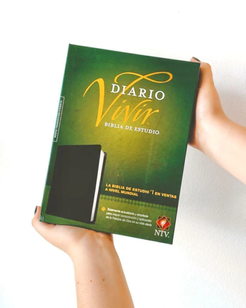 Biblia de Estudio Diario Vivir - Simil Piel Negro (NTV) - comprar online