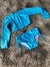 Conjunto infantil manga longa azul na internet
