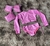 Conjunto infantil manga longa rosa