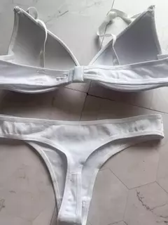 CONJUNTO TAZA SOFT DE ALGODON BLANCO - ART 260 - MALIKA UNDERWEAR