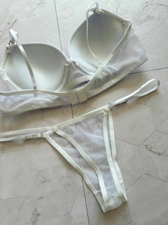 CONJUNTO ARMADO MICROTUL BLANCO - ART 220 - MALIKA UNDERWEAR