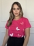Tshirt Borboletas 1 (brancas e rosas) - Milla T-shirt