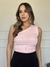blusinha nula manga rosa candy/branco na internet