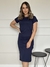 Vestido Midi Algodão Azul marinho - comprar online