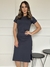 Vestido Midi Algodão Chumbo