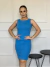 vestido canelado regata Azul turquesa - comprar online