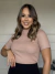 blusinha canelada gola tradicional Mousse - comprar online
