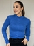 manga longa gola alta canelada Azul Royal - comprar online