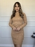 vestido manga longa Castanho - comprar online