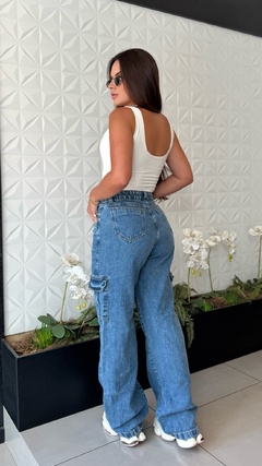 CALÇA JEANS CARGO na internet