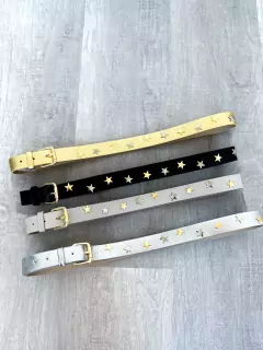 Cinto Couro com Estrelas