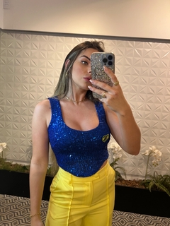 Cropped de Paetê Broche Removível - comprar online