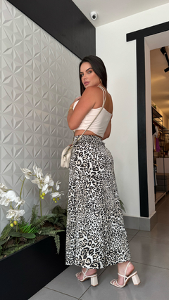 Saia cetim animal print na internet