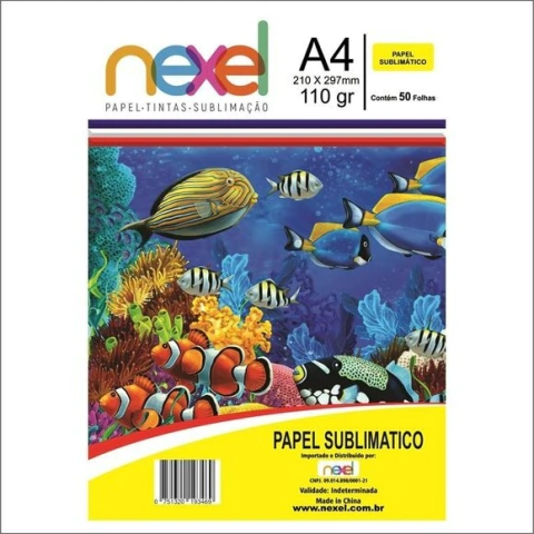 Papel Sublimático 110g A4 - 50fls