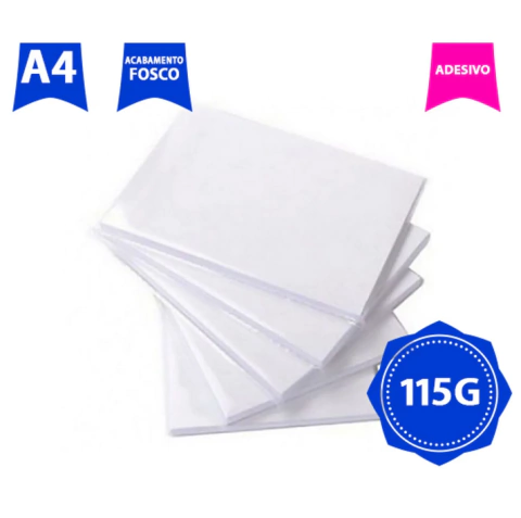 Papel Matte ADESIVO 115g A4 - 50fls