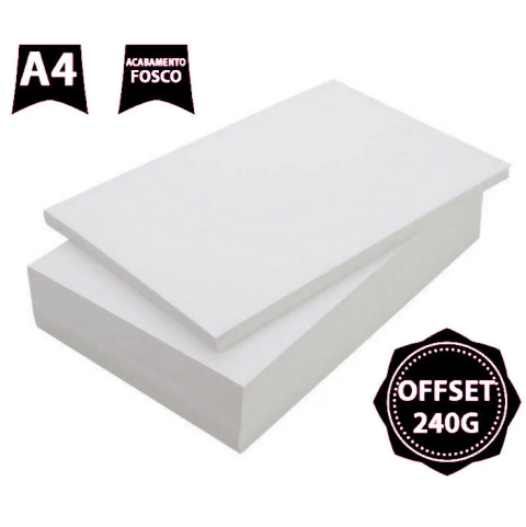 Papel Offset 240g A4 - 125 folhas