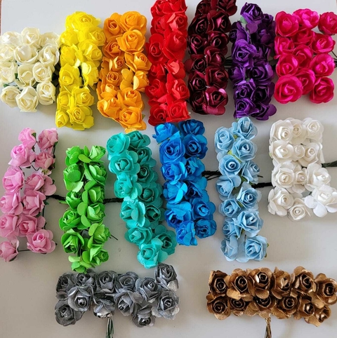Flor de Papel 2,3cm - 12 botões